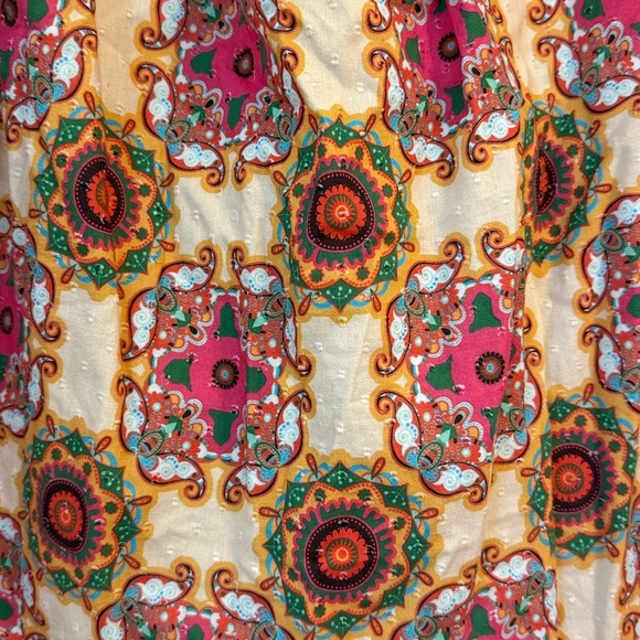 Anthropologie Let Me Be pink and orange mandala print boho tank sz 14 - Picture 3 of 5